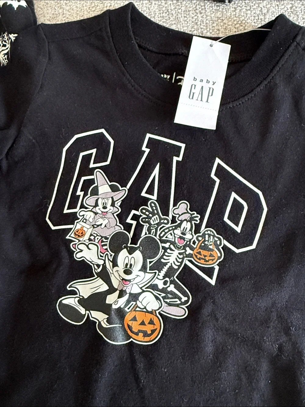 Baby Halloween Mickey Short Sleeve Tee & Black Halloween Bodysuit